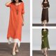 thumbnail image 3 of Vestido Vintage de contraste de doble capa Casual suelto Boho largo de talla grande Retro Maxi vesti Abanopi XX-grande, 3 of 7