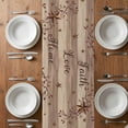 thumbnail image 4 of Table Runner 72 Inches Long for Kitchen Dining, Country Star Brown Dresser Scarf Farmhouse, Dining Table Decorations for Wedding/Parties, Farmhouse Vintage Plants Wooden 14 x 72 In, 4 of 8