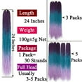 thumbnail image 5 of SEGO Synthetic Hair Senegalese Twist Crochet Braids Hair Extensions Black Braiding Hair Extensions 30 Strands/Pack Cleanrance, 5 of 6