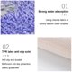 thumbnail image 3 of Alfombra de baño gruesa, suave, absorbente, antideslizante, peluda, para dormitorio, alfombrillas de baño de medio círculo, lavables, de secado rápido, para ducha, 3 of 5