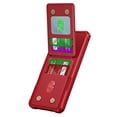 thumbnail image 3 of Dteck Wallet Case for Samsung Galaxy S25 Ultra ,PU Leather Phone Case with Magnetic Button Closure Credit Card Holder Slots, Stand Function, Lightweight Protective Slim Solid Fold Cover,Red, 3 of 8