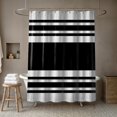 thumbnail image 4 of Creative Products Black Bold Stripes  71x74 Shower Curtain, 4 of 7