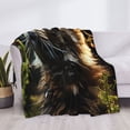 thumbnail image 3 of Fotbe Realistic Style Cute Cat Manta de Franela con Estampado, Manta Ultrasuave para Cama, Sofá, Auto, Hipoalergénica y Antibolitas-60"x50", 3 of 6