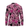 thumbnail image 5 of Yuyamidu Heart Golf Top for Women Golf Shirts Pink Leopard Print Long Sleeve Collared Tennis Shirt Comfy Quarter Zip Activewear Size XS, 5 of 8