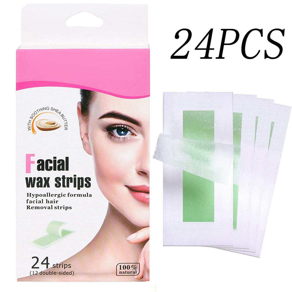 AURORA TRADE 24 Pcs Wax Strips for Facial Hair Removal for Women Face, Waxing  Strips for Upper Lip/Cheek Hair & Eyebrow Hair Remover, Quick & Painless Hair  Removal Wax 
