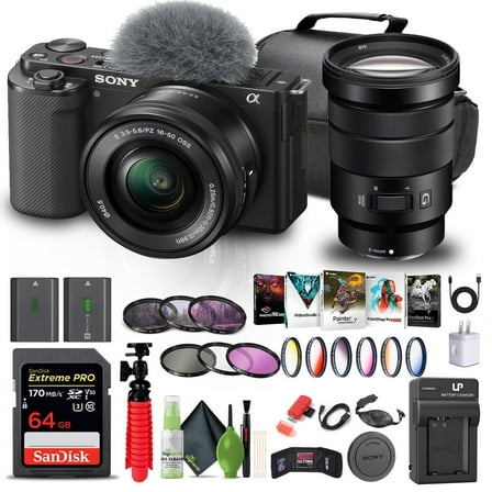 Sony Alpha ZV-E10 II Mirrorless Camera with 16-50mm and Sony 18-105mm Lens Bundle (International Model)
