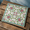 12x12 Inch-Glitter Fig Fruit and Leaf Motif, variant on 12x12 Inch Sunflower and Geometric Pattern Peel Stick Vinyl Floor Tiles