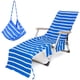 thumbnail image 1 of Toalla para silla de playa Vhermosa Funda para chaise lounge con bolsillos Azul, 1 of 6