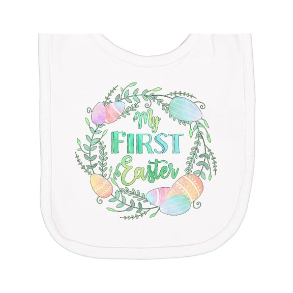 Inktastic My First Easter Pastel Colored Wreath Newborn Bib