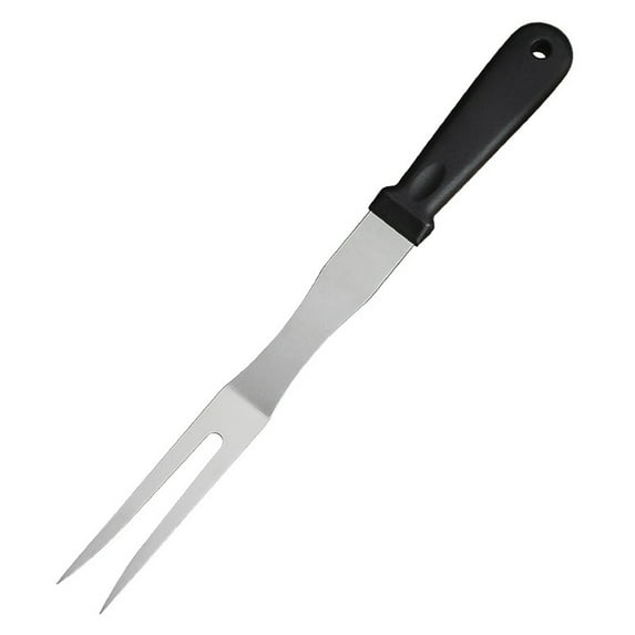 GadgetVLot 1 pcs stainless steel plastic portable barbecue tool big meat fork outdoor barbecue fork