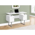 thumbnail image 5 of Computer Desk, Home Office, Laptop, Storage, 48"L, Work, Metal, Laminate, White, Grey, Contemporary, Modern, 5 of 5