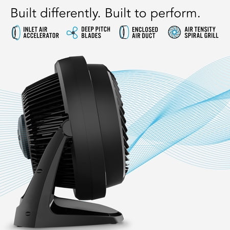 VORNADO 62 WHOLE ROOM AIR CIRCULATOR, 3-SPEED, FLOOR FAN FOR BEDROOM, OFFICE, HOME, QUIET COOLING, BLACK