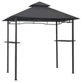 thumbnail image 7 of vidaXL BBQ Gazebo 7.9'x4.9'x8.4' Anthracite Steel, 7 of 7
