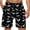 Halloween Goth Bats and Moon, variant on Men's Skull Print Quick Dry Swim Trunks with Board Beach Shorts Puerto Rico Pr Flag