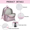 thumbnail image 3 of Hippie Retro Colorful Symmetrical Breathable Padded Backpack with Side Pockets, 3 of 4
