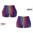 thumbnail image 5 of Naloa Leopard Neon Rainbow Gradient Biker Shorts for Women Seamless Scrunch Short Women’s Yoga Shorts for Gym Running Sport Shorts - X-Large, 5 of 9