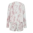 thumbnail image 5 of NMMUED Two Piece Short Set for Women Lounge Sets for Women Two Piece Sets for Women Long Sleeve Sweat Sets Travel Set Womens Clothing, Pink L, 5 of 8
