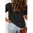 thumbnail image 3 of a.Jesdani T-Shirt Élégant Grande Taille : Col Rond Noir, Manches Roulées, Coupe Confortable, 3 of 8