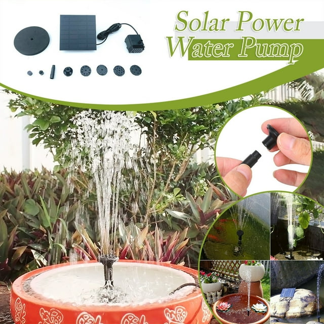 TIMIFIS Fish Tank Accessories Decorations Solar Split Type Solar Water Pump Garden Pond Landscape FountainsFall/Winter