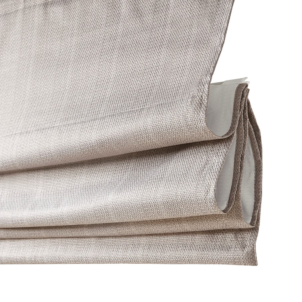 MAYEERTY Basketweave Room Darkening Cordless Roman Shade, Taupe, 64" L x 34" W