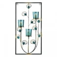thumbnail image 2 of Home Decorative Peacock Rectangular Wall Sconce - Three Candles, 2 of 3