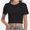 Black, variant on Women's Basic Teen Tee Workout Crewneck Short Sleeve Slim Fitted Casual Crop Top