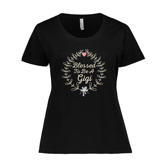 Inktastic Blessed to Be a Gigi Grandma Women's Plus Size T-Shirt