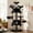 Blue, variant on Merrland 73" Large Cat Tree Tower for Indoor Cats, Fan-Shaped Base Multi-Level Cat Condo with Top Perches, Cat Baskets & Sisal Scratching Posts, Leopard Print