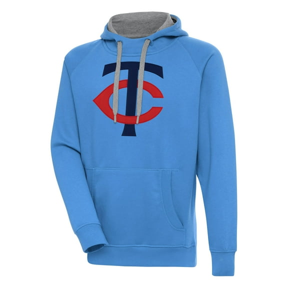 Men's Antigua Light Blue Minnesota Twins Victory Pullover Hoodie