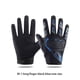 thumbnail image 2 of Jumpingount 1 par de guantes de ciclismo de tela para hombre, elegante, transpirable, ajustable, repuesto para motociclismo, antideslizante, guante guantes y mitones Azul negro, 2 of 6