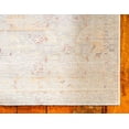 thumbnail image 5 of Unique Loom Tremolo Austin Rug Light Blue/Cream 4' x 10' Runner Border Bohemian Perfect For Bathroom Hallway Mud Room Laundry Room, 5 of 6