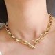 thumbnail image 3 of Paper Clip Choker Necklace Silver Necklace Chain T-O Necklaces Jewelry for Women and Teen Girl, 135, 3 of 4