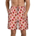 thumbnail image 1 of Goofa Maillots de Bain Imprimés Fraises pour Hommes Été Séchage Rapide Short de Plage Maillots de Bain-3TG, 1 of 6