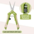 thumbnail image 3 of Gardening Scissors, 6.5 Inch, Green, Pruning Shears for Gardening with Straight Stainless Steel Blade, 3 of 7