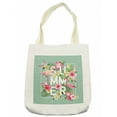 thumbnail image 1 of Floral Tote Bag, Tropical Flower with Flamingos Retro Wedding Romance Petals Graphic Artwork, Cloth Linen Reusable Bag for Shopping Books Beach and More, 16.5" X 14", Cream, by Ambesonne, 1 of 2