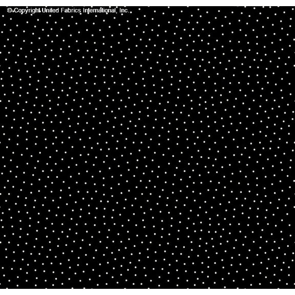 Crepe Techno Printed Loretta, Polka Dot, Stretch Crepe, Prom Fabric (BLACK/IVORY, HalfaYard)