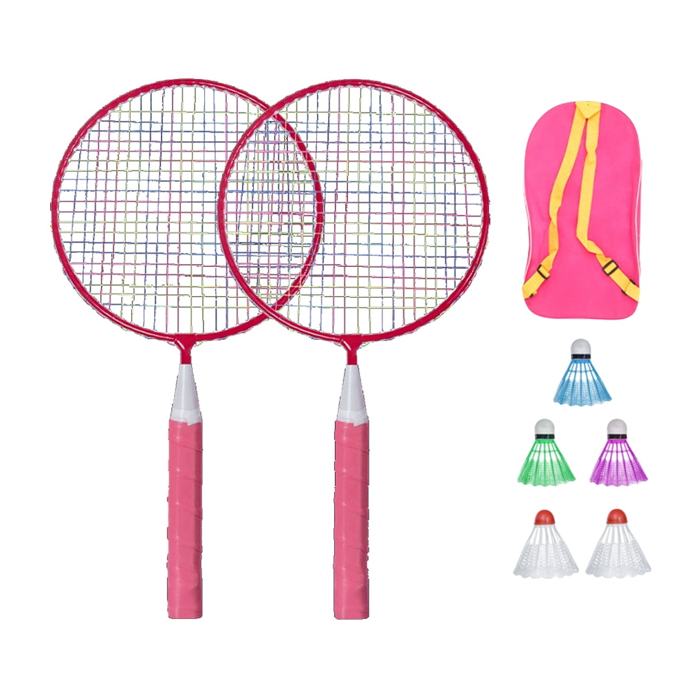 Badminton Rackets Set Kids Badminton Training Tool Outdoor Sports & 3 Balls Bag 
