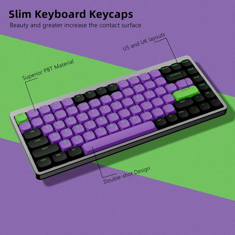 144 Keys Low Profile PBT Keycaps Custom Slim MX Keycap for 60% 65% 75% 100%  Gateron Cherry MX Mechanical Switches Gamer Keyboard - AliExpress