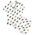thumbnail image 2 of Kids Pajama Set 2 Pack Girls Short Sleeve Satin Pajamas Set Girls Button Down Pajamas Mom and Me Matching Pajamas Girl Pjs Size 10-12 Years, 2 of 4