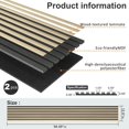 thumbnail image 4 of 2 Pack Acoustic Wood Wall Panels  - 94.5" x 12.6" Soundproof Slat Panels for Modern Interior Decor, 4 of 7