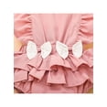 thumbnail image 5 of TSEXIEFOOFU Baby Summer Jumpsuit Outfit Solid Color Ruffled Toddler Girl Sleeveless Casual Rompers and Bow Headband, 5 of 6