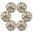 thumbnail image 3 of Round Placemats Set of 4 Heat Resistant Washable Kitchen Table Decorations 15.4in Christmas Bells Pattern, 3 of 7