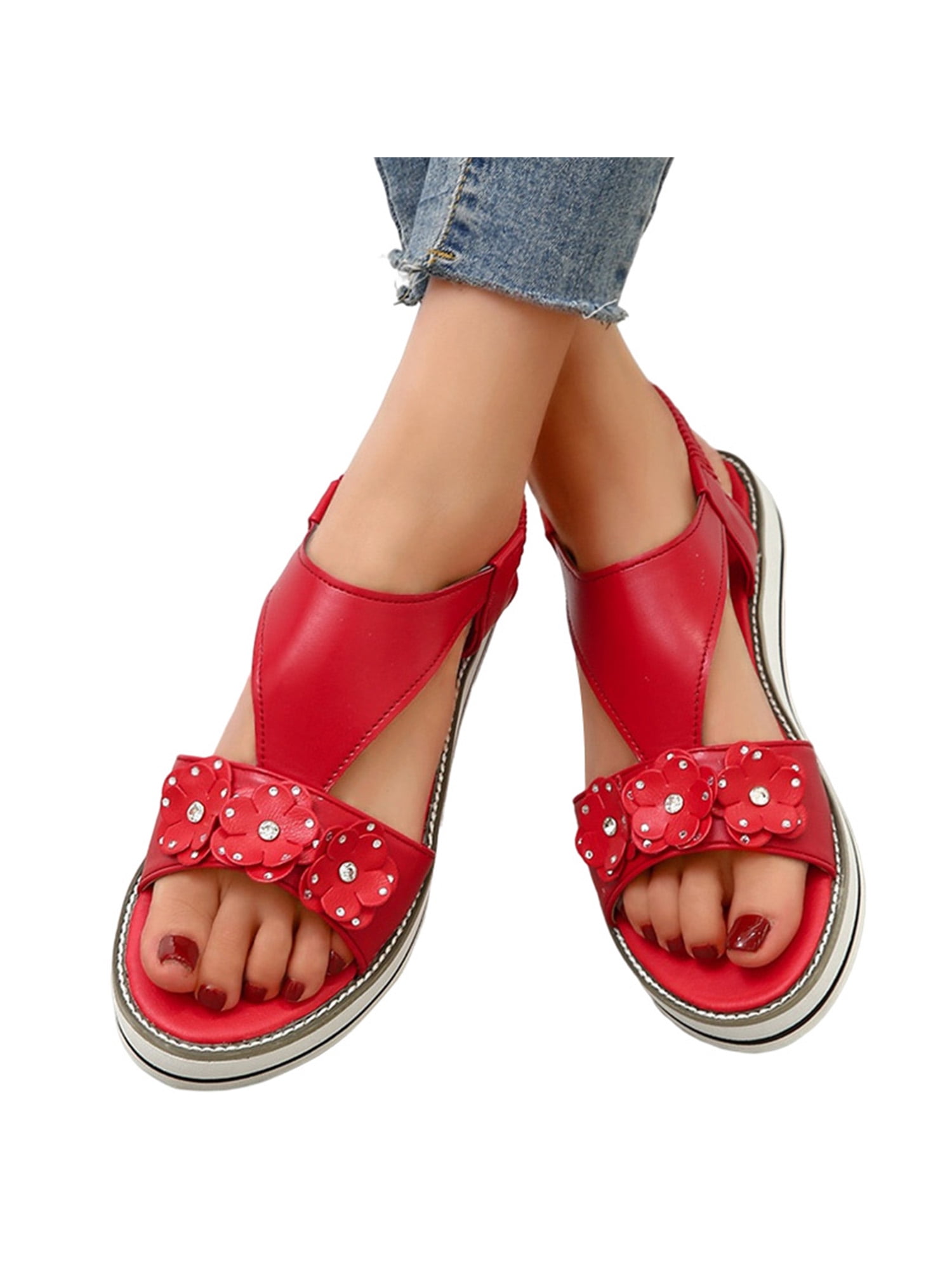 Details about   Women Casual Summer Beach Sandals Ladies Ankle Strap Platform Breathable Shoes 