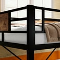 thumbnail image 4 of Einfach Twin Size Loft Bed Frame with 13''Fully Enclosed Guardrail and Removable Ladders, Black, 4 of 6