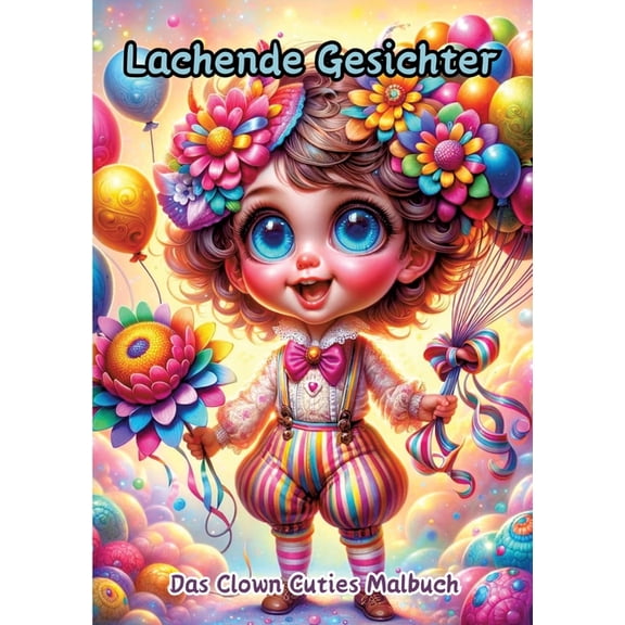 Lachende Gesichter: Das Clown Cuties Malbuch, (Paperback)