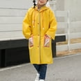 thumbnail image 2 of LIZENG Boys Girls Waterproof Rain Jacket for Kids Reusable Lightweight Quick Dry Rain Poncho with Hood Children Button Raincoat, 2 of 4