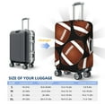 thumbnail image 6 of Balery Luggage Cover Brown Football On Black Print Suitcase Covers for Luggage Elastic Washable Suitcase Protector Fits 18-32 Inch Luggage-X-Large, 6 of 9