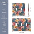 thumbnail image 3 of Haosy Light Switch Cover Plate 3 Gang Electrical Outlet Covers Vintage Oil Painted Rose Decorate Wall Plate 4.56”x4.48”, 3 of 8