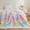 Rainbow, variant on Plush Furry Throw Blanket 50x60, Soft 3D Bubble Grid Texture, Rainbow | Plush Furry Checkered Blanket for Bed Sofa Chair Office, Washable Decorative Shaggy Aesthetic Throw for Kids Girls Adults