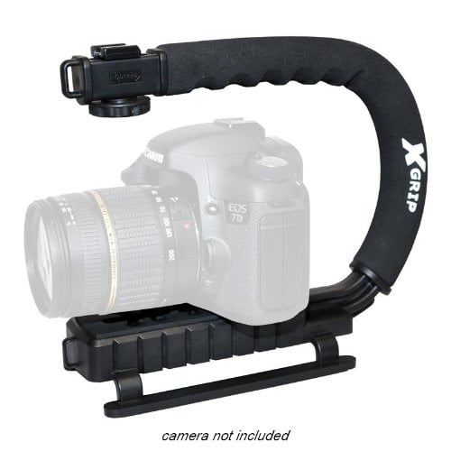 Opteka X-GRIP Professional Camera Stabilizing Action Video Support Handle for Canon EOS 1D 1Ds 5D Mark 2 3 II III 6D 7D 70D Rebel SL1 XT XTi XS XSi T1i T2i T3 T3i T4i T5 T5i SX40 SX50 IS HS